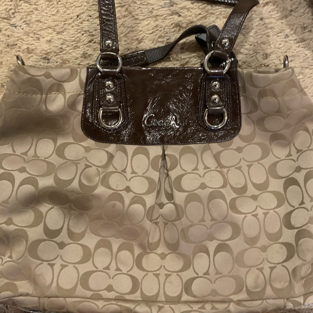 Coach tan bag